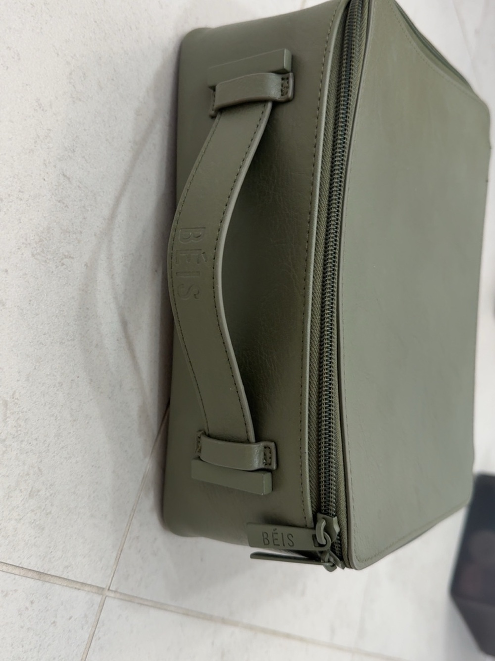 BEIS Olive Green Travel Toiletry Case